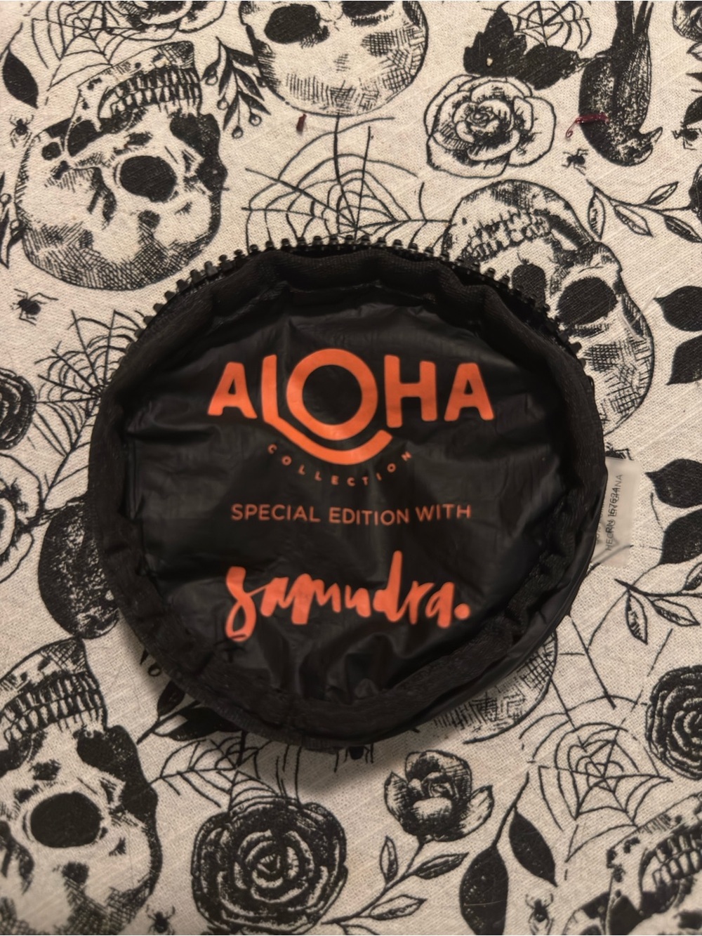 ALOHAS Black Party Bowl Cover with Orange Logo